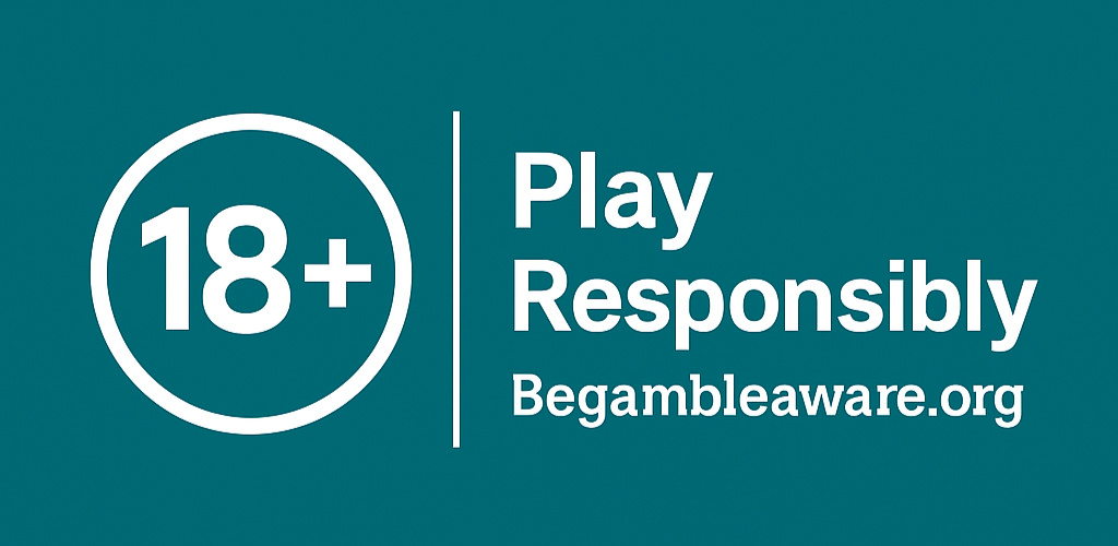 official BeGambleAware site, banner for responsible gaming